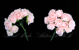 Цветы из фоамирана (св.розовые) 2.5см